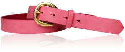 Best&Timeless hochwertiger Damen Ledergürtel 2,5 cm, massiv Messing Gürtelschnalle, vegetabiles Leder