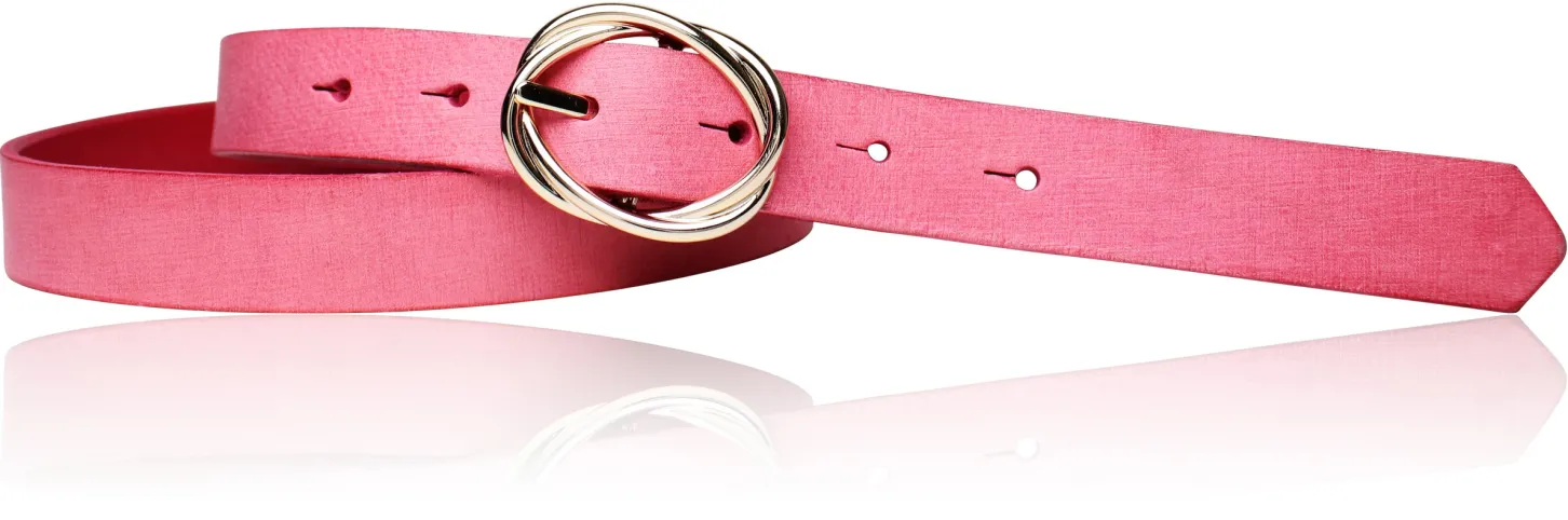 Best&Timeless hochwertiger Damen Ledergürtel 2,5 cm, goldene Gürtelschnalle, vegetabiles Leder