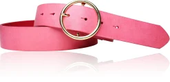Best&Timeless hochwertiger Damen Ledergürtel 4 cm, echt vergoldete Gürtelschnalle, vegetabiles Leder