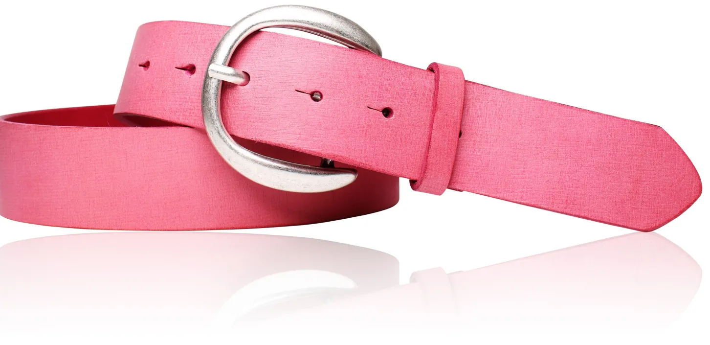 Best&Timeless hochwertiger Damen Ledergürtel 4 cm, echt versilberte Gürtelschnalle, vegetabiles Leder