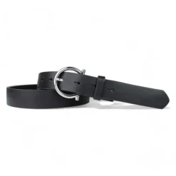 Best&Timeless hochwertiger Ledergürtel 3 cm, silbern glänzende Gürtelschnalle
