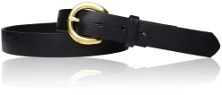 Best&Timeless hochwertiger Damen Ledergürtel 2,5 cm, massiv Messing Gürtelschnalle, vegetabiles Leder