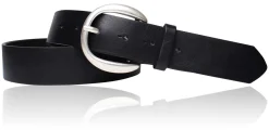 Best&Timeless hochwertiger Damen Ledergürtel 4 cm, echt versilberte Gürtelschnalle, vegetabiles Leder