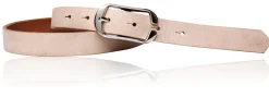 Best&Timeless hochwertiger Damen Ledergürtel 2,5 cm, silberne Gürtelschnalle, vegetabiles Leder