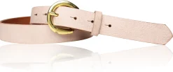 Best&Timeless hochwertiger Damen Ledergürtel 2,5 cm, massiv Messing Gürtelschnalle, vegetabiles Leder