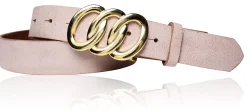 Best&Timeless hochwertiger Damen Ledergürtel 3,5 cm, echt vergoldete Gürtelschnalle, vegetabiles Leder