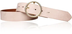 Best&Timeless hochwertiger Damen Ledergürtel 4 cm, echt vergoldete Gürtelschnalle, vegetabiles Leder