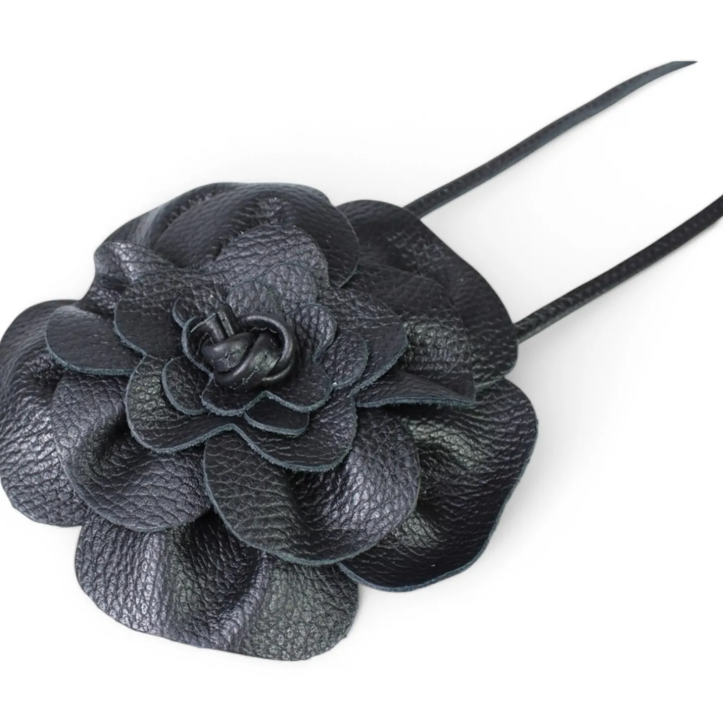 BLUME Taillengürtel, Lederblume zum Binden, OneSize, echt Leder, sehr weich