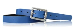 BOGODA: schmaler Damen Ledergürtel 2 cm, echt Leder, mattsilberne Gürtelschnalle