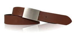 BOZEN klassischer Anzuggürtel 35 mm, hochwertiges Leder, hochwertige Gürtelschnalle, kürzbar