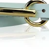 BROOKLYN 2 schmaler Damen Ledergürtel 1,5 cm, lange goldene Gürtelschnalle Gürtel