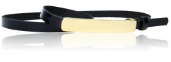 CAEN: schmaler Gürtel 1,2 cm mit langer goldener Gürtelschnalle