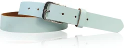 CALAIS: schmaler Damen Ledergürtel 3 cm mit schöner silbern glänzender Gürtelschnalle