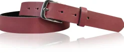 CALAIS: schmaler Damen Ledergürtel 3 cm mit schöner silbern glänzender Gürtelschnalle