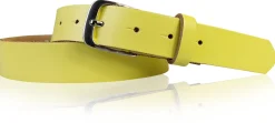 CALAIS: schmaler Damen Ledergürtel 3 cm mit schöner silbern glänzender Gürtelschnalle