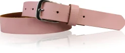 CALAIS: schmaler Damen Ledergürtel 3 cm mit schöner silbern glänzender Gürtelschnalle