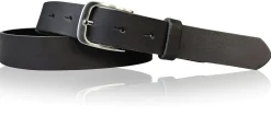 CALAIS: schmaler Damen Ledergürtel 3 cm mit schöner silbern glänzender Gürtelschnalle