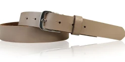 CALAIS: schmaler Damen Ledergürtel 3 cm mit schöner silbern glänzender Gürtelschnalle