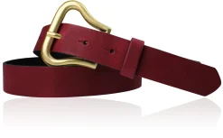 CHARLIZE Designergürtel mit formschöner Gürtelschnalle in mattgold, 3 cm