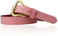 CHARLIZE Designergürtel mit formschöner Gürtelschnalle in mattgold, 3 cm