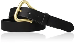 CHARLIZE Designergürtel mit formschöner Gürtelschnalle in mattgold, 3 cm