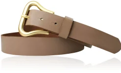 CHARLIZE Designergürtel mit formschöner Gürtelschnalle in mattgold, 3 cm