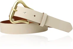 CHARLIZE Designergürtel mit formschöner Gürtelschnalle in mattgold, 3 cm