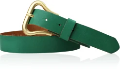 CHARLIZE Designergürtel mit formschöner Gürtelschnalle in mattgold, 3 cm