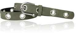 CHICAGO Toller Ösengürtel für Damen, 3 cm Breite, silber, nickelfrei