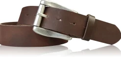 COLMAR: Damen Ledergürtel 4 cm mit Rollschnalle in altsilbern, echt Ledergürtel