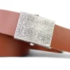 COMFORT LADIES Damen Gürtel stufenlos verstellbar, 4 cm, Koppelschnalle floral, selbst kürzbar