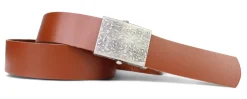 COMFORT LADIES Damen Gürtel stufenlos verstellbar, 4 cm, Koppelschnalle floral, selbst kürzbar