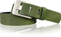 Damen Ledergürtel 4 cm, Gürtelschnalle breiter Dorn