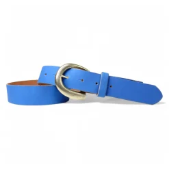 Damen Ledergürtel 3,5 cm, messingfarbene Schnalle, viele Farben