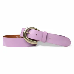 Damen Ledergürtel 3,5 cm, messingfarbene Schnalle, viele Farben