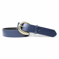 Damen Ledergürtel 3,5 cm, messingfarbene Schnalle, viele Farben