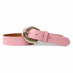 Damen Ledergürtel 3,5 cm, messingfarbene Schnalle, viele Farben