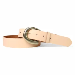 Damen Ledergürtel 3,5 cm, messingfarbene Schnalle, viele Farben