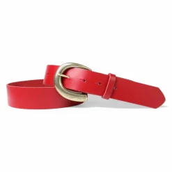 Damen Ledergürtel 3,5 cm, messingfarbene Schnalle, viele Farben