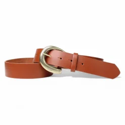 Damen Ledergürtel 3,5 cm, messingfarbene Schnalle, viele Farben