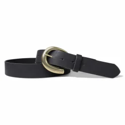 Damen Ledergürtel 3,5 cm, messingfarbene Schnalle, viele Farben