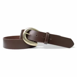 Damen Ledergürtel 3,5 cm, messingfarbene Schnalle, viele Farben