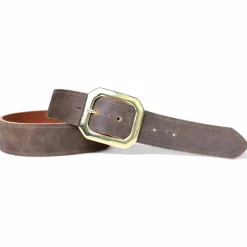 Edeltracht® hochwertiger Ledergürtel mit massiver Messing Dornschnalle, 4cm