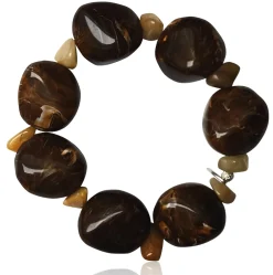 elastisches Armband mit großen Acrylperlen, tolle Farben