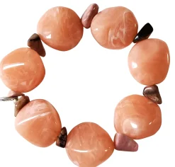 elastisches Armband mit großen Acrylperlen, tolle Farben