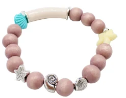 elastisches Armband, Seestern, Muschel, Zierteile in tollen Farben, maritimes Armband
