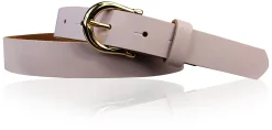 ELENA 2: schmaler Damen Ledergürtel 2,2 cm mit vergoldeter Hufeisen Gürtelschnalle, günstiger Ledergürtel