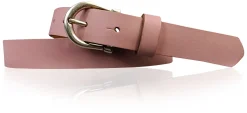ELENA: schmaler Damen Ledergürtel zirka 2,2 cm mit silberner Hufeisen Gürtelschnalle, günstiger Ledergürtel