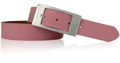 EMILIA Damen Ledergürtel Echtledergürtel ca 3,5 cm rechteckige Dornschnalle klassischer Damen Ledergürtel