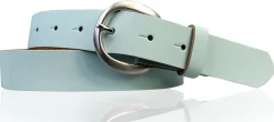 EMMIE: Damen Ledergürtel 3 cm mit halbrunder Gürtelschnalle, echt Ledergürtel